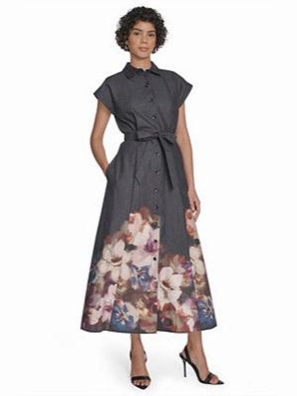 NWOT CALVIN KLEIN Placement Print Midi Dress